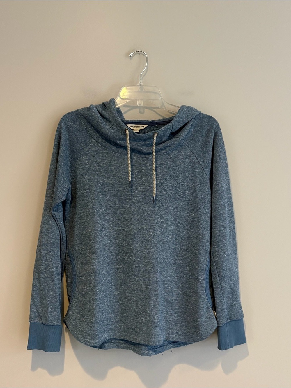 Toad&Co Heathered Slate Blue Hoodie Pullover Size S
